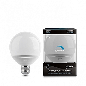 Лампа Gauss LED G95-dim 14 Вт EB136102214-D